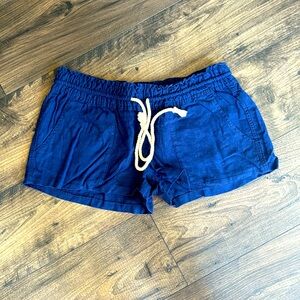 Roxy navy linen shorts